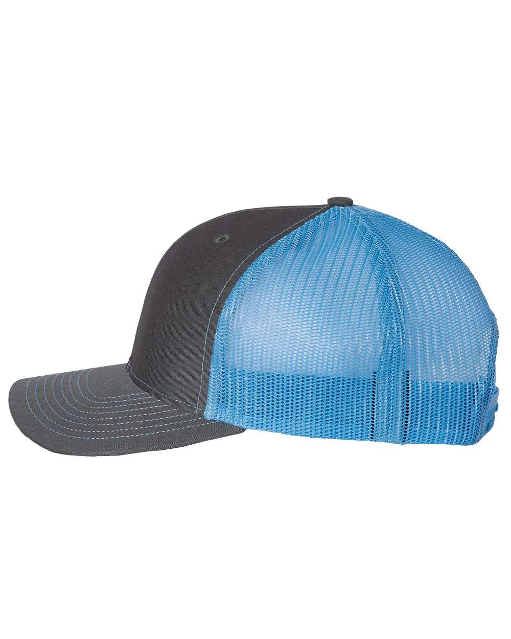 112SnapbackTruckerCap-BestSeller-charcoal_columbiablue