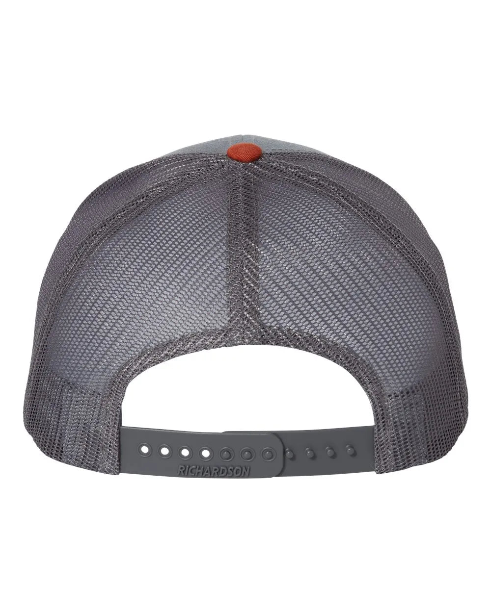 112SnapbackTruckerCap-BestSeller-heathergrey_charcoal_darkorange_1