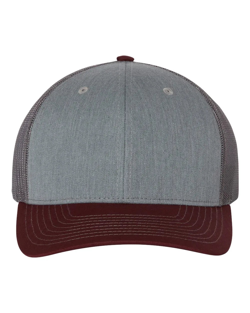 112SnapbackTruckerCap-BestSeller-heathergrey_charcoal_maroon