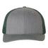 112SnapbackTruckerCap-BestSeller-heathergrey_darkgreen_2