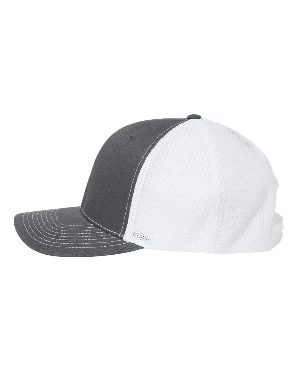 112+ R-Flex Adjustable Trucker Cap Charcoal/ White_1
