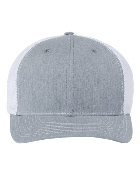 112+ R-Flex Adjustable Trucker Cap Heather Grey/ White