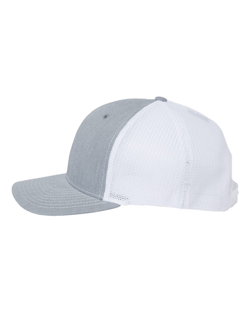 112+ R-Flex Adjustable Trucker Cap Heather Grey/ White_1