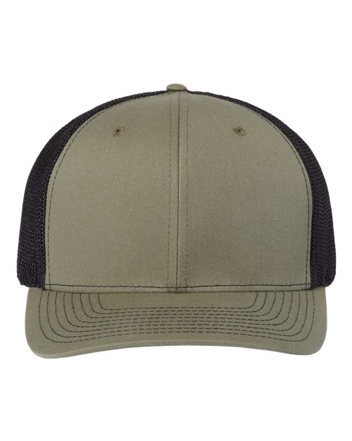 112+ R-Flex Adjustable Trucker Cap Loden Green/ Black