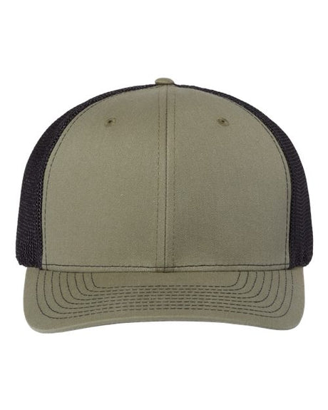 112+ R-Flex Adjustable Trucker Cap Loden Green/ Black
