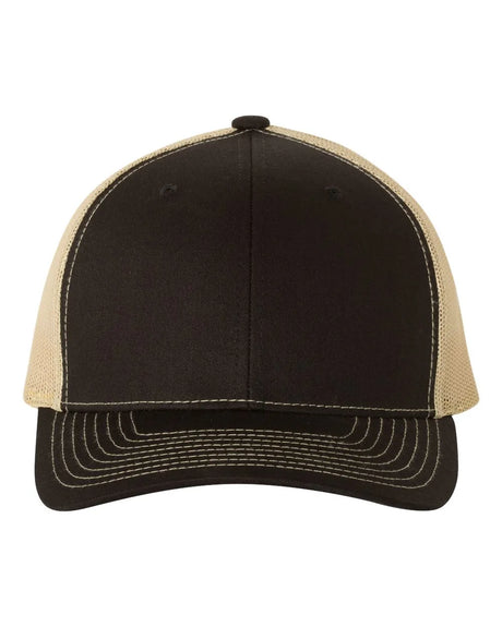 112 Snapback Trucker Cap - Best Seller Black/ Vegas Gold