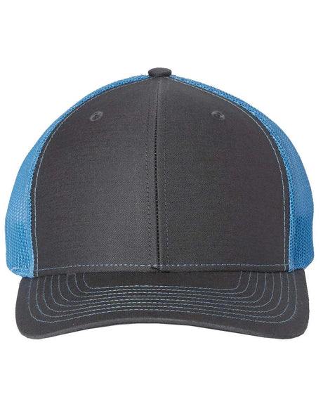 112 Snapback Trucker Cap - Best Seller Charcoal/ Columbia Blue