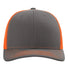112 Snapback Trucker Cap - Best Seller Charcoal/ Neon Orange