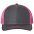 112 Snapback Trucker Cap - Best Seller Charcoal/ Neon Pink