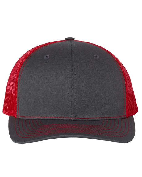 112 Snapback Trucker Cap - Best Seller Charcoal/ Red