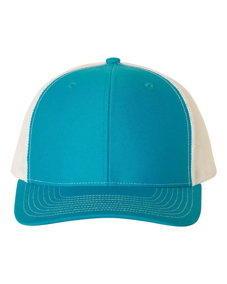 112 Snapback Trucker Cap - Best Seller Cyan/ White