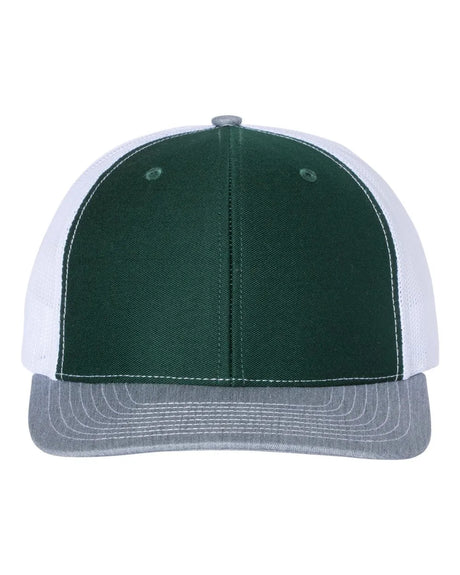 112 Snapback Trucker Cap - Best Seller Dark Green/ White/ Heather Grey