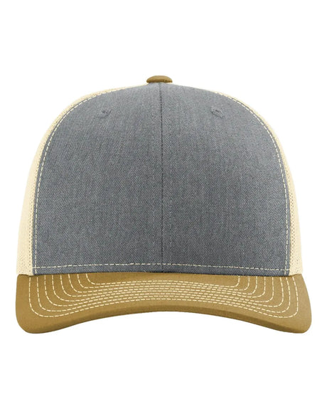112 Snapback Trucker Cap - Best Seller Heather Grey/ Birch/ Amber Gold