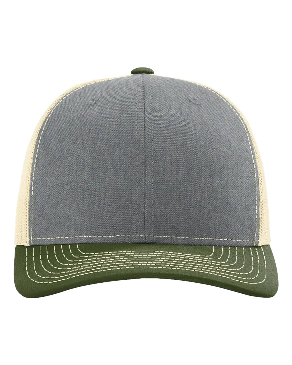 112 Snapback Trucker Cap - Best Seller Heather Grey/ Birch/ Army Olive