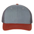 112 Snapback Trucker Cap - Best Seller Heather Grey/ Charcoal/ Dark Orange
