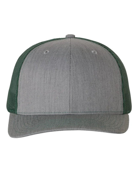 112 Snapback Trucker Cap - Best Seller Heather Grey/ Dark Green
