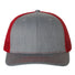 112 Snapback Trucker Cap - Best Seller Heather Grey/ Red
