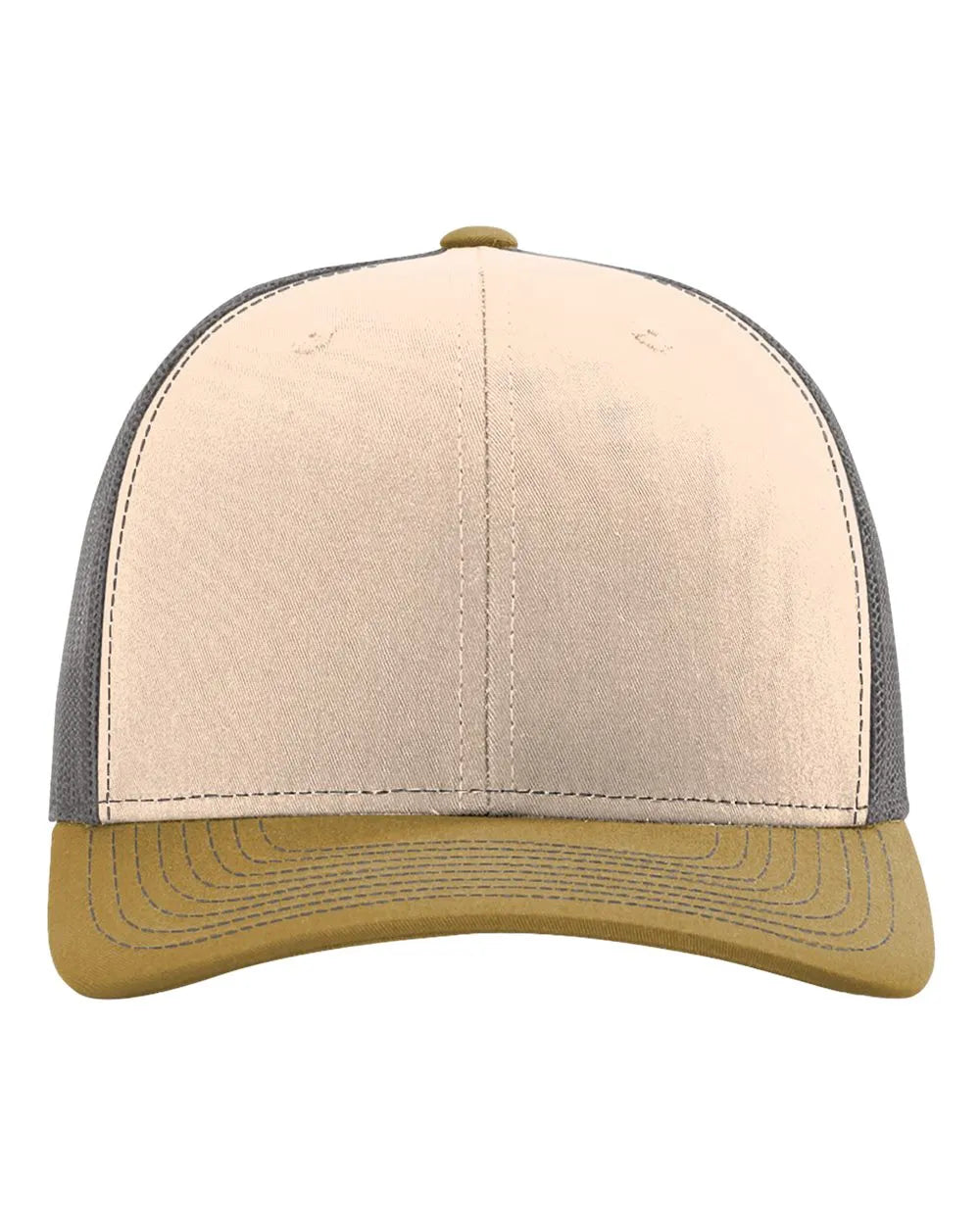 112 Snapback Trucker Cap - Best Seller Mink Beige/ Charcoal/ Amber Gold