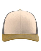 112 Snapback Trucker Cap - Best Seller Mink Beige/ Charcoal/ Amber Gold