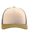 112 Snapback Trucker Cap - Best Seller Mink Beige/ Charcoal/ Amber Gold