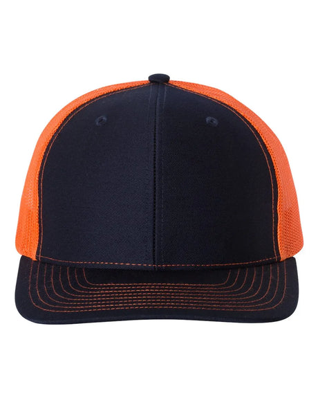 112 Snapback Trucker Cap - Best Seller Navy/ Orange