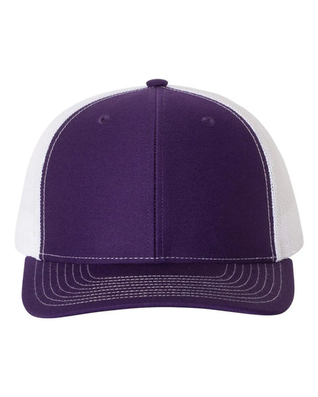 112 Snapback Trucker Cap - Best Seller Purple/ White