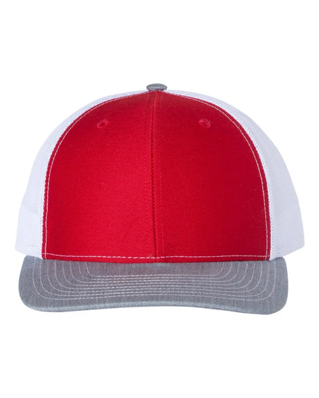112 Snapback Trucker Cap - Best Seller Red/ White/ Heather Grey