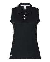 Women's Ottoman Sleeveless Polo black