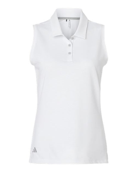 Women's Ottoman Sleeveless Polo white