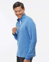 3-Stripes Quarter-Zip Sweater focus blue melange_1