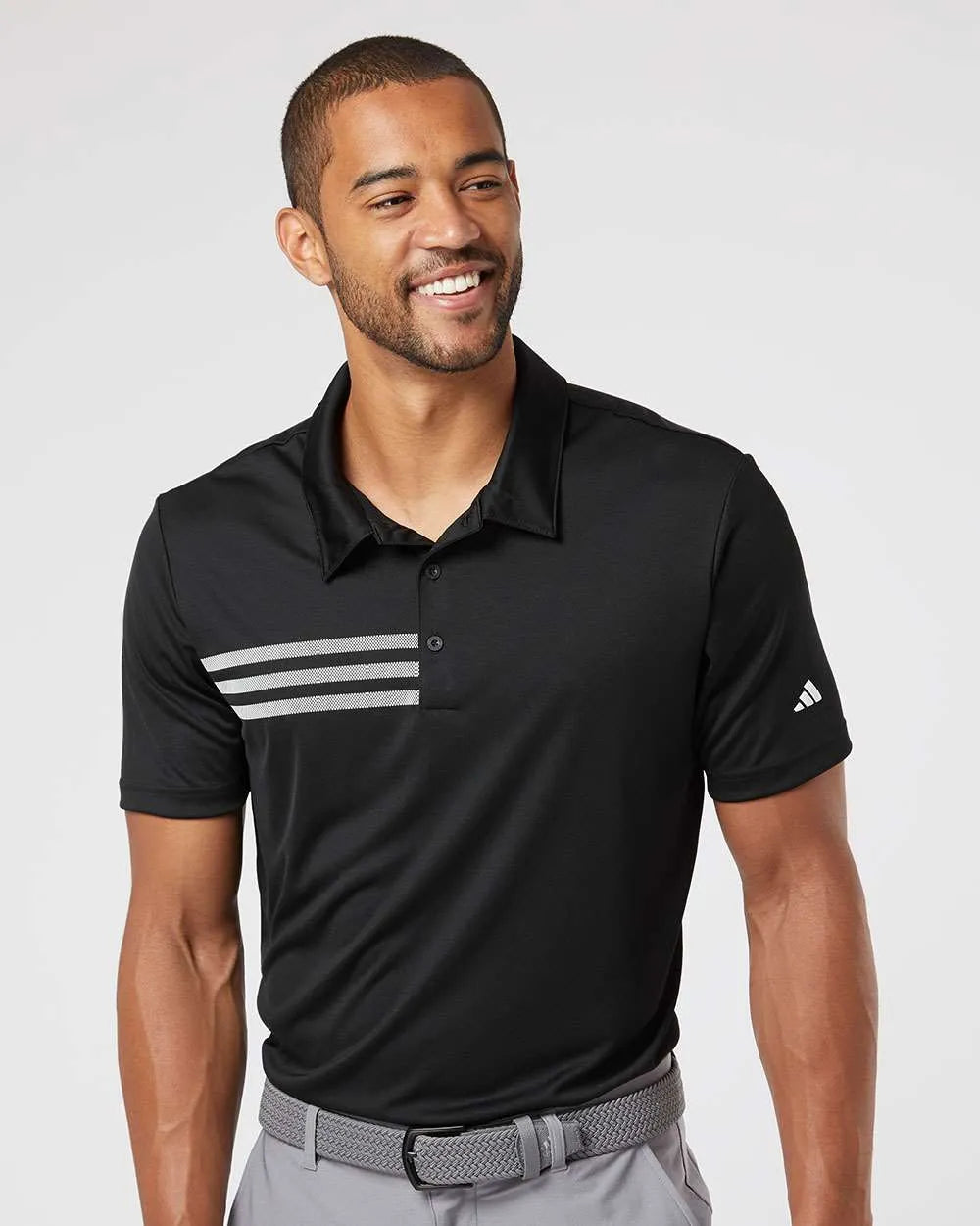 3-Stripes Chest Polo black/ white