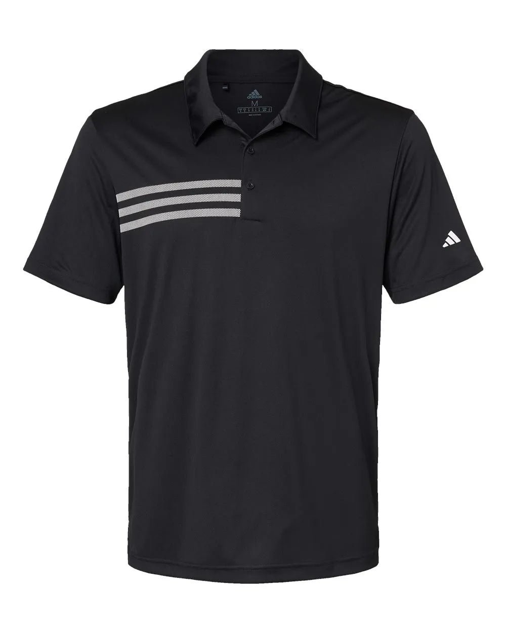 3-Stripes Chest Polo black/ white_3