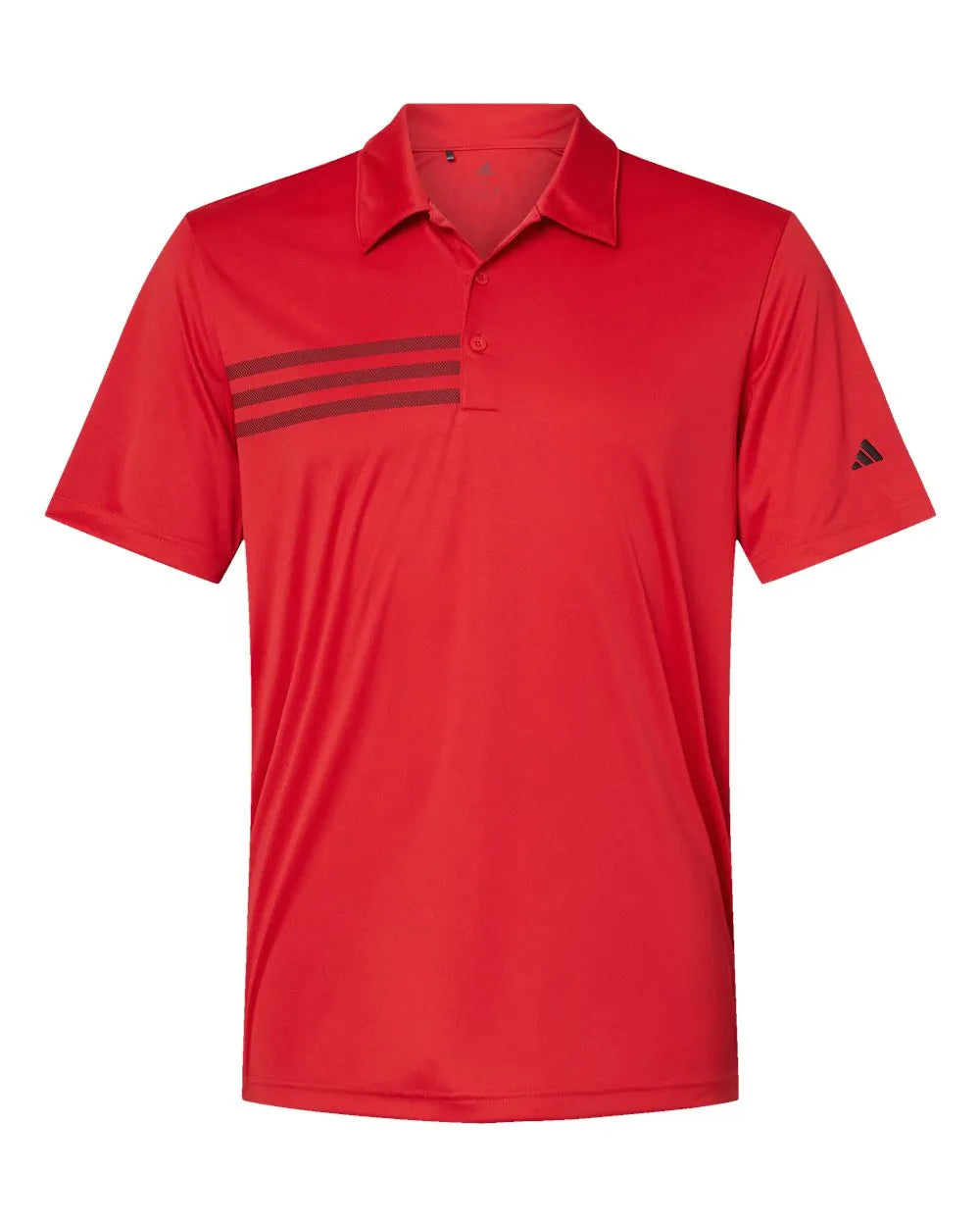 3-Stripes Chest Polo collegiate red/ black_3