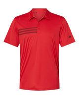 3-Stripes Chest Polo collegiate red/ black_3