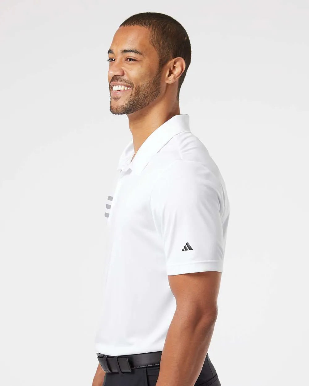 3-Stripes Chest Polo white/ black_1