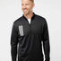 3-Stripes Double Knit Quarter-Zip Pullover black/ grey two