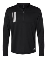 3-Stripes Double Knit Quarter-Zip Pullover black/ grey two_3