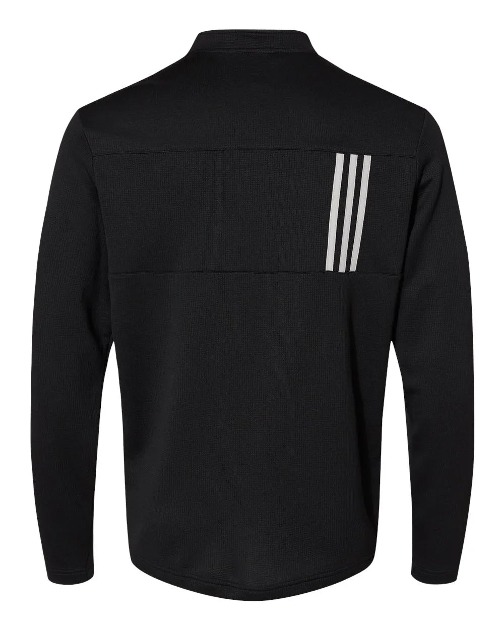 3-Stripes Double Knit Quarter-Zip Pullover black/ grey two_5