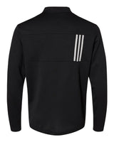 3-Stripes Double Knit Quarter-Zip Pullover black/ grey two_5
