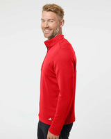 3-Stripes Double Knit Quarter-Zip Pullover team collegiate red/ grey two_1