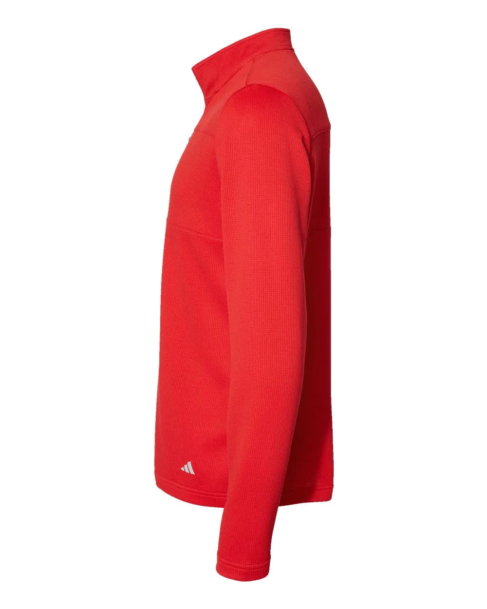 3-Stripes Double Knit Quarter-Zip Pullover team collegiate red/ grey two_4