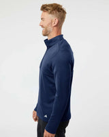 3-Stripes Double Knit Quarter-Zip Pullover team navy blue/ grey two_1
