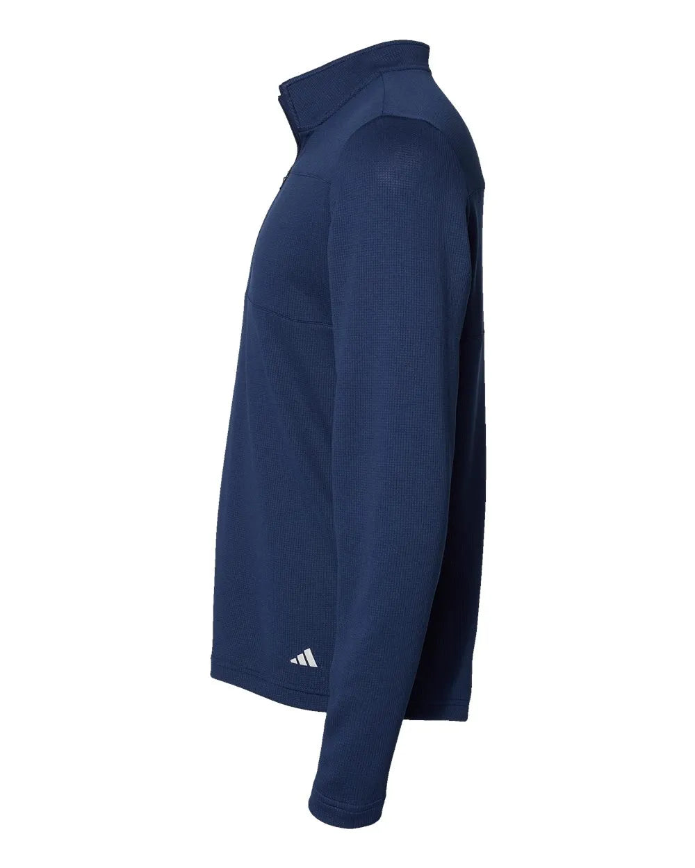 3-Stripes Double Knit Quarter-Zip Pullover team navy blue/ grey two_4