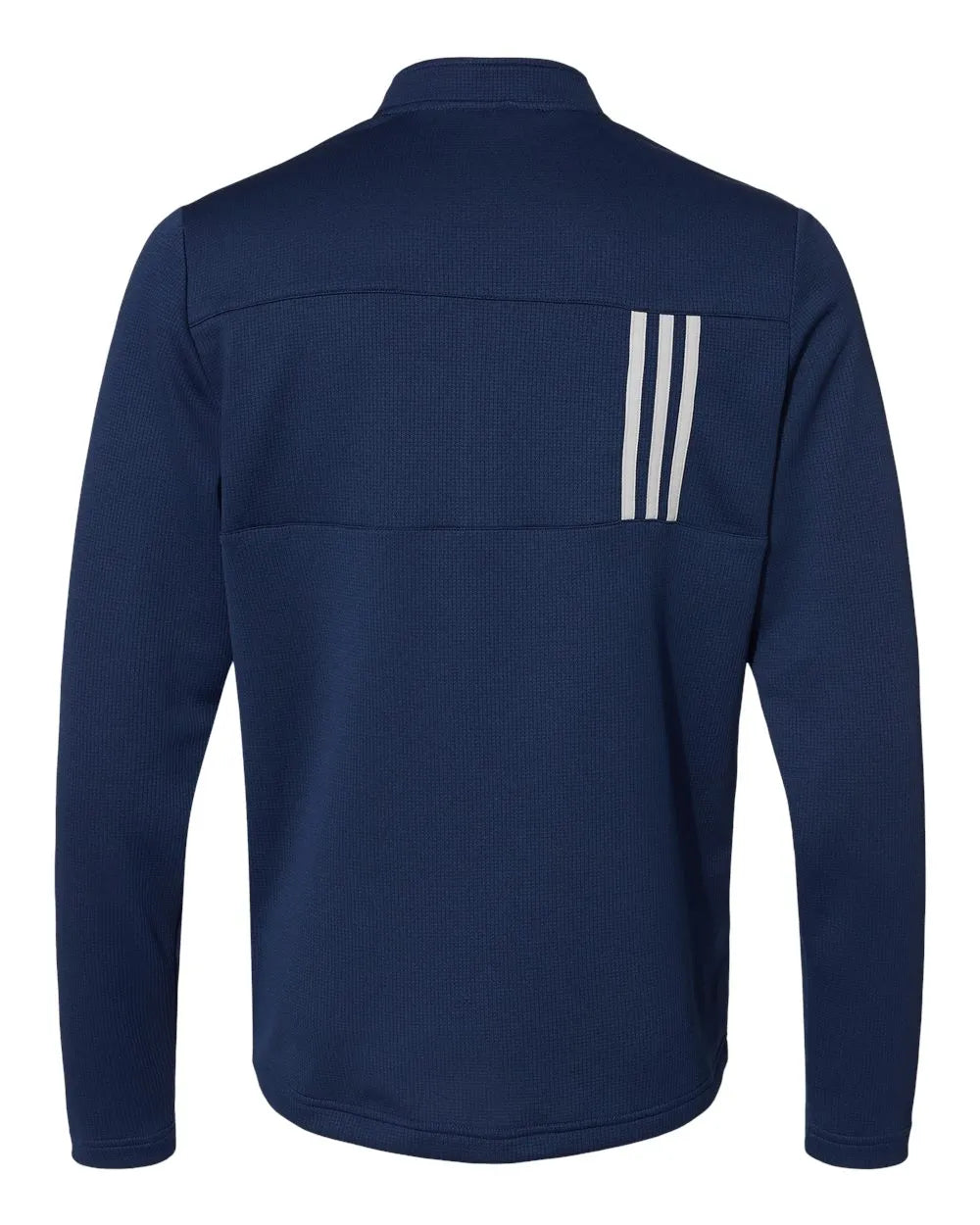 3-Stripes Double Knit Quarter-Zip Pullover team navy blue/ grey two_5