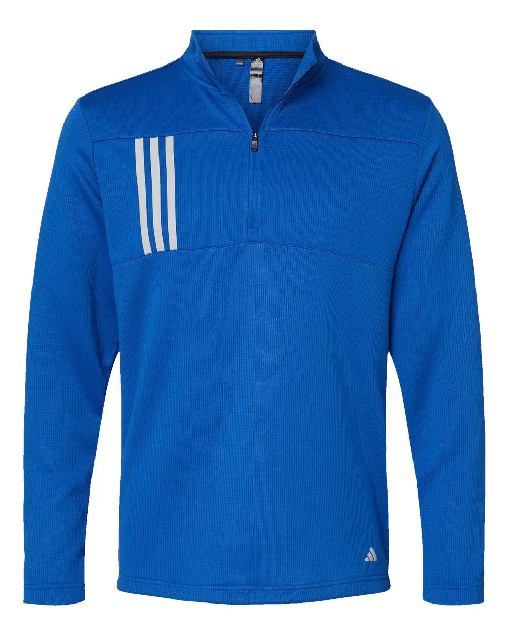 3-Stripes Double Knit Quarter-Zip Pullover team royal/ grey two_3