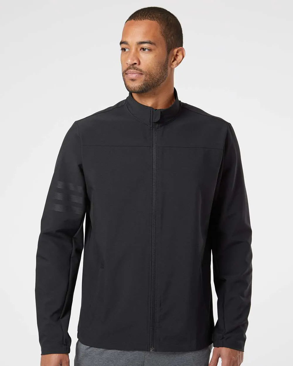 3-Stripes Full-Zip Jacket black/ black