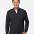 3-Stripes Quarter-Zip Sweater black melange