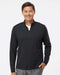 3-Stripes Quarter-Zip Sweater black melange