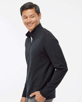 3-Stripes Quarter-Zip Sweater black melange_1