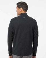 3-Stripes Quarter-Zip Sweater black melange_2